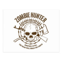 Carte postale de chasseur de zombi cartes postales