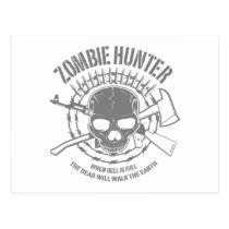 Carte postale de chasseur de zombi cartes postales