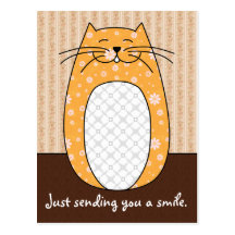 Carte postale "de chat orange"