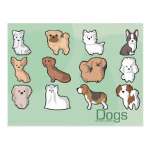 Carte postale de chiens