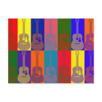 Carte postale de ciel de guitare cartes postales