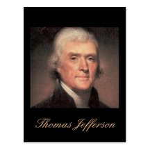 Carte postale de citation de Jefferson