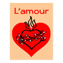 Carte postale de coeur de L'amour