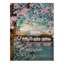 Carte postale de cru de fleurs de cerisier