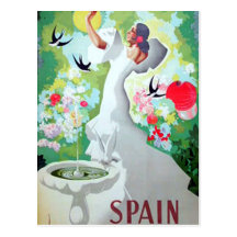 Carte postale de cru de l'Espagne