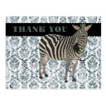 Carte postale de damassé de Merci de Zeb