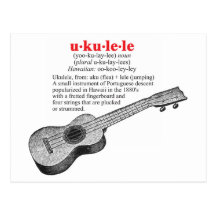 Carte postale de définition d'ukulélé