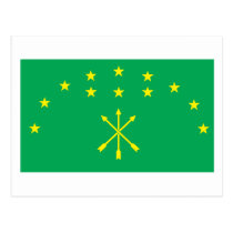 Carte postale de drapeau d'Adygea cartes postales