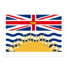 Carte postale de drapeau de Colombie-Britannique