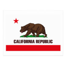 Carte postale de drapeau de la Californie