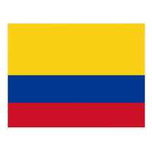 Carte postale de drapeau de la Colombie