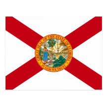 Carte postale de drapeau de la Floride