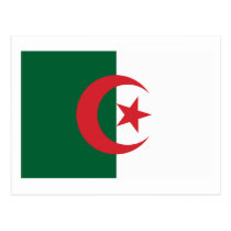 Carte postale de drapeau de l'Algérie cartes postales