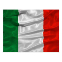 Carte postale de drapeau de l'Italie