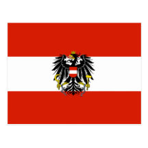 Carte postale de drapeau d'état de l'Autriche