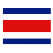 Carte postale de drapeau du Costa Rica