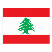 Carte postale de drapeau du Liban