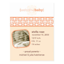 Carte postale de faire-part de naissance de plaisi