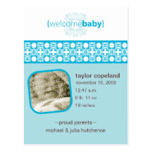 Carte postale de faire-part de naissance de plaisi