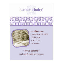 Carte postale de faire-part de naissance de plaisi