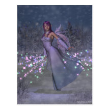 Carte postale de fée de Noël