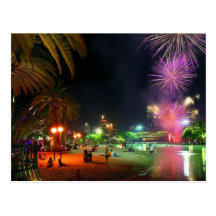 Carte postale de feux d'artifice