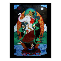 Carte postale de Ganesh de danse
