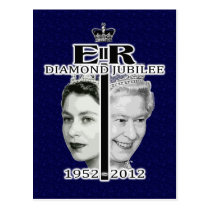 Carte postale de jubilé de diamant de la Reine cartes postales