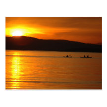 Carte postale de Kaykers de coucher du soleil