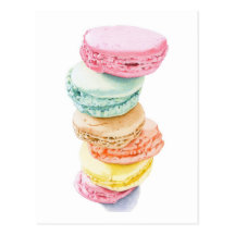 Carte postale de macarons