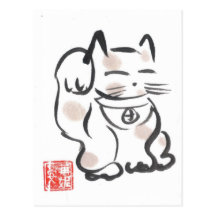 Carte postale de Maneki Neko