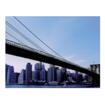 Carte postale de Manhattan New York de pont de NYC