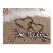 Carte postale de mariage de destination de plage d