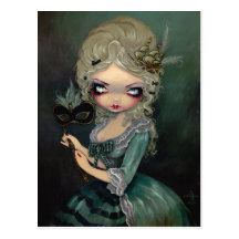 Carte postale "de mascarade de Marie"