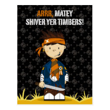 Carte postale de membre d'équipage de pirate