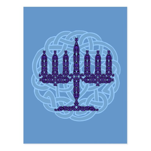 Carte postale de Menorah de Celtic