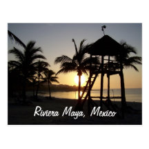 Carte postale de mer des Caraïbes de Cancun Mexiqu
