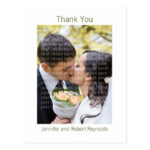 Carte postale de Merci de mariage