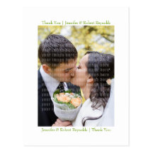 Carte postale de Merci de mariage
