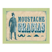 Carte postale de Merci de moustache