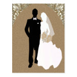 Carte postale de modèle de faire-part de mariage d