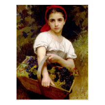 Carte postale de moissonneuse de Bouguereau