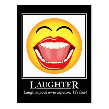 Carte postale de motivation de rire souriant de vi