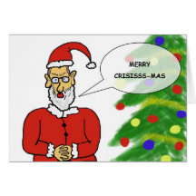 Carte postale de Noël amusante
