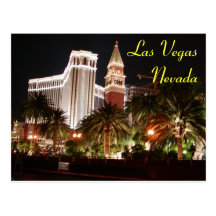 Carte postale de nuits de Vegas