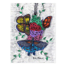 Carte postale de papillons