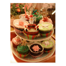 Carte postale de petit gâteau de Noël