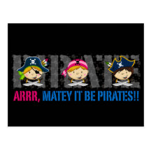 Carte postale de pirates