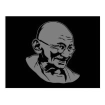Carte postale de portrait de Mahatma Gandhi cartes postales
