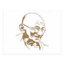 Carte postale de portrait de Mahatma Gandhi cartes postales